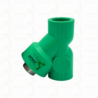 Valvola con filtro PPR Valvola filtrante compatta a forma di Y PN25 da 20–32 mm per sistemi idrici