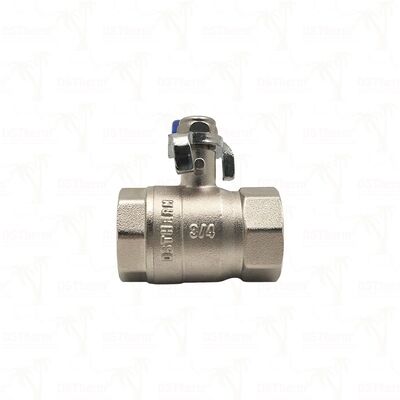 Rubinetto a sfera in ottone PN25 con sfera cromata femmina x femmina a passaggio totale 1/2"–4"