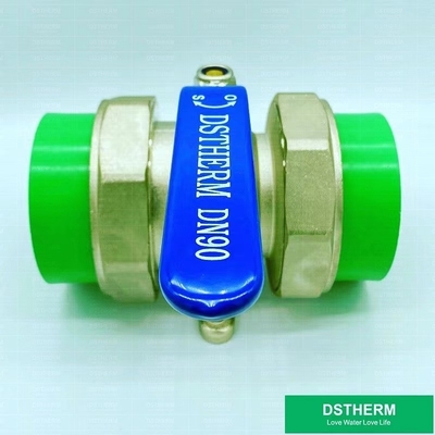 110 mm PPR Valvola a sfera a doppia unione PN25 resistente alla corrosione