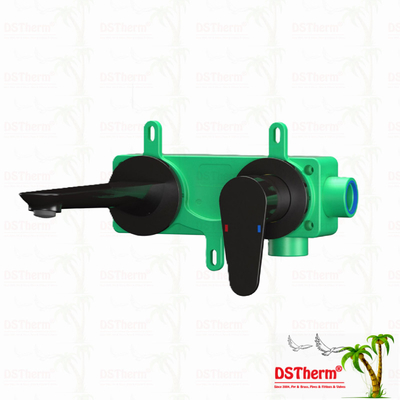 Valvola del bacino PPR Valvola del miscelatore nascosta Rubinetto per acqua calda fredda Rubinetto in ottone PPR di colore nero