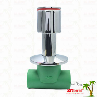 Valvola di arresto cromata Ppr con maniglia antiscivolo a bassa manutenzione 20-32 mm Dimensioni personalizzabili