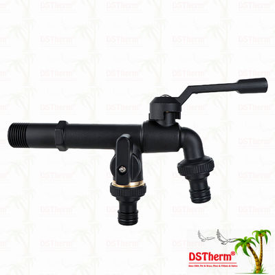 Long Spoute Heavy-duty Brass Double Outlet Tap Body Extended Faucets Faucet in ottone 1/2