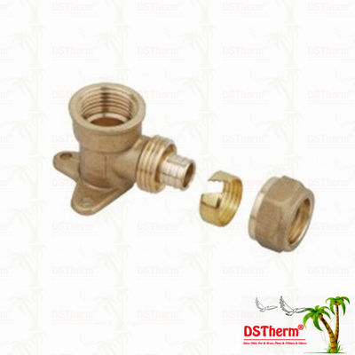 Montaggi d'ottone infilati Logo Screw Fittings Middle Weight su misura colore d'ottone di Pex del gomito placcati parete femminile