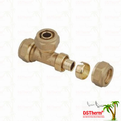 Ottone d'ottone infilato uguale Logo Screw Fittings Middle Weight su misura colore dei montaggi di Pex del T