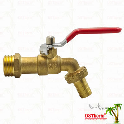 Rubinetti a becco classici in ferro rosso massiccio placcati in oro, rubinetto dell'acqua da 3/4