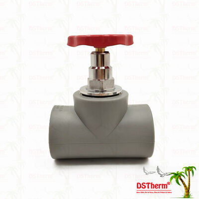 Valvola di intercettazione in PPR cromato grigio con cartuccia in ottone Global Valve 20-110mm