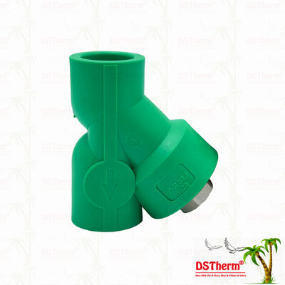 Valvola con filtro PPR Valvola filtrante compatta a forma di Y PN25 da 20–32 mm per sistemi idrici